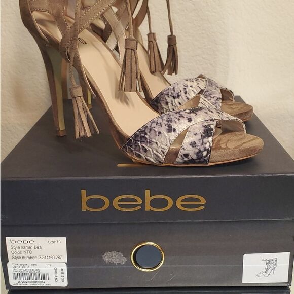 Bebe Lea Tassleled Tie-up Sandal Size 10 - Picture 9 of 16